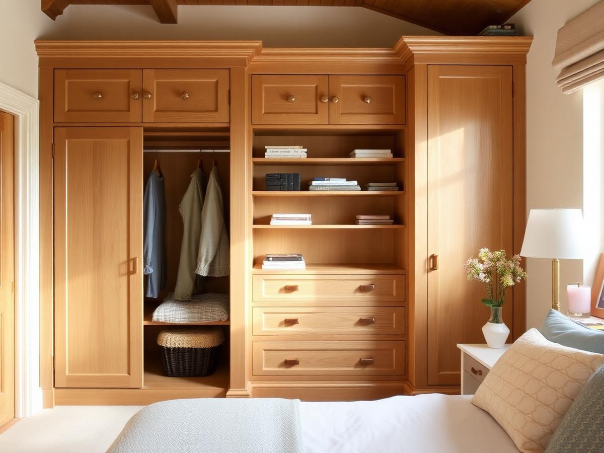Massgefertigter Einbauschrank aus Eiche