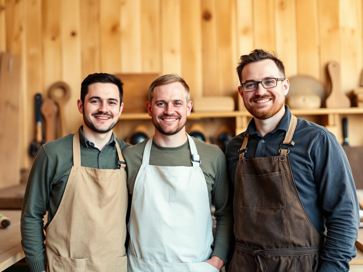 Schreinerteam in der Werkstatt